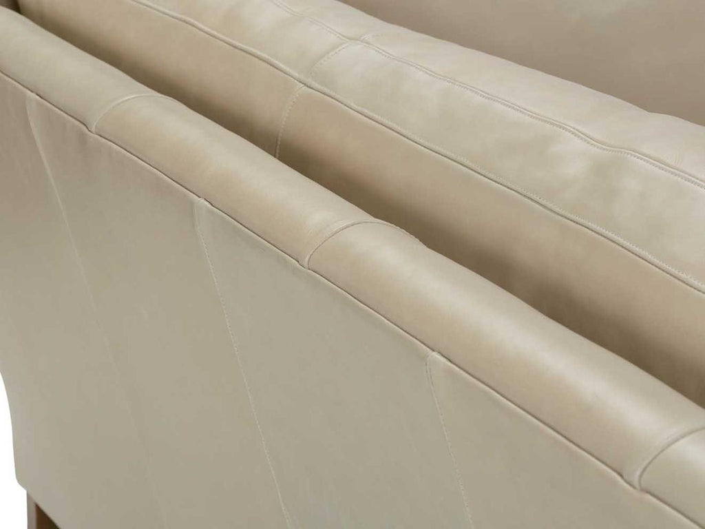 Madeline 3-Seat Aniline Leather Sofa in Latte Cream