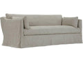 Madeline 3-Seat Upholstered Slip Sofa in Natural Gray Linen