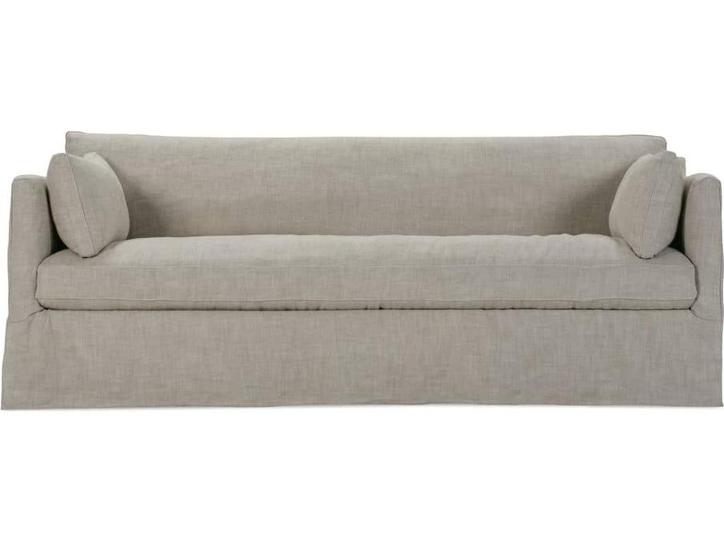 Madeline 3-Seat Upholstered Slip Sofa in Natural Gray Linen