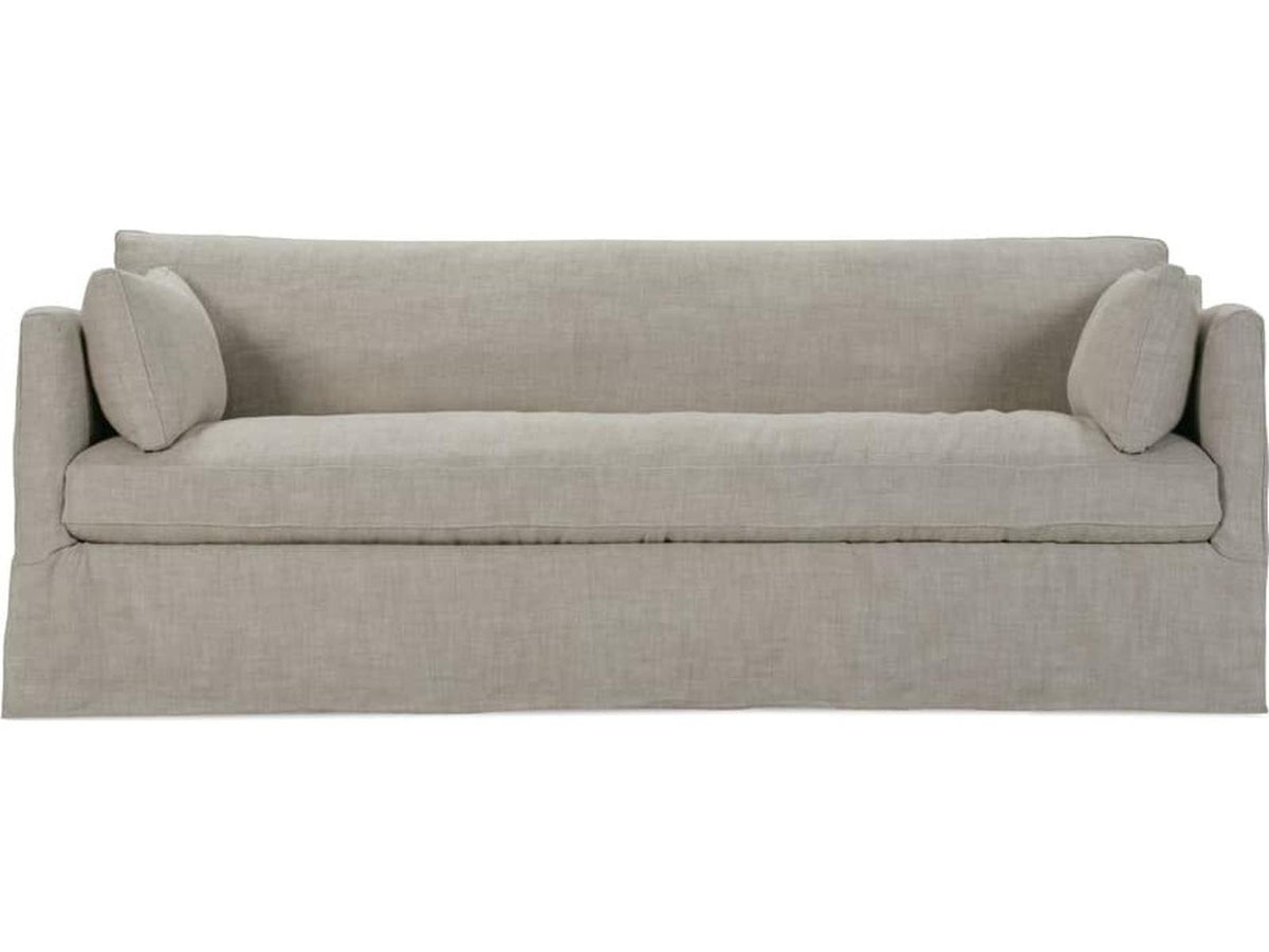 Madeline 3-Seat Upholstered Slip Sofa in Natural Gray Linen