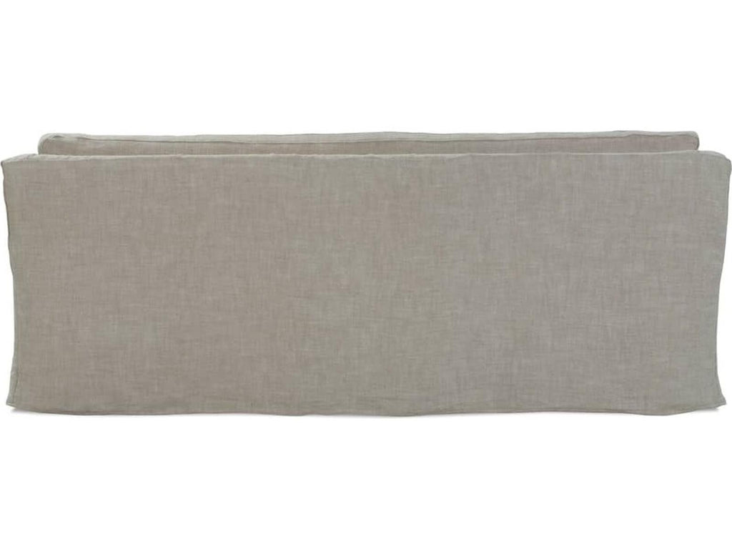 Madeline 3-Seat Upholstered Slip Sofa in Natural Gray Linen