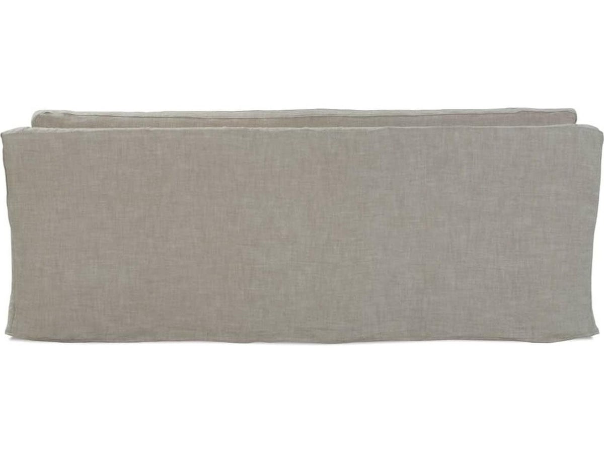 Madeline 3-Seat Upholstered Slip Sofa in Natural Gray Linen