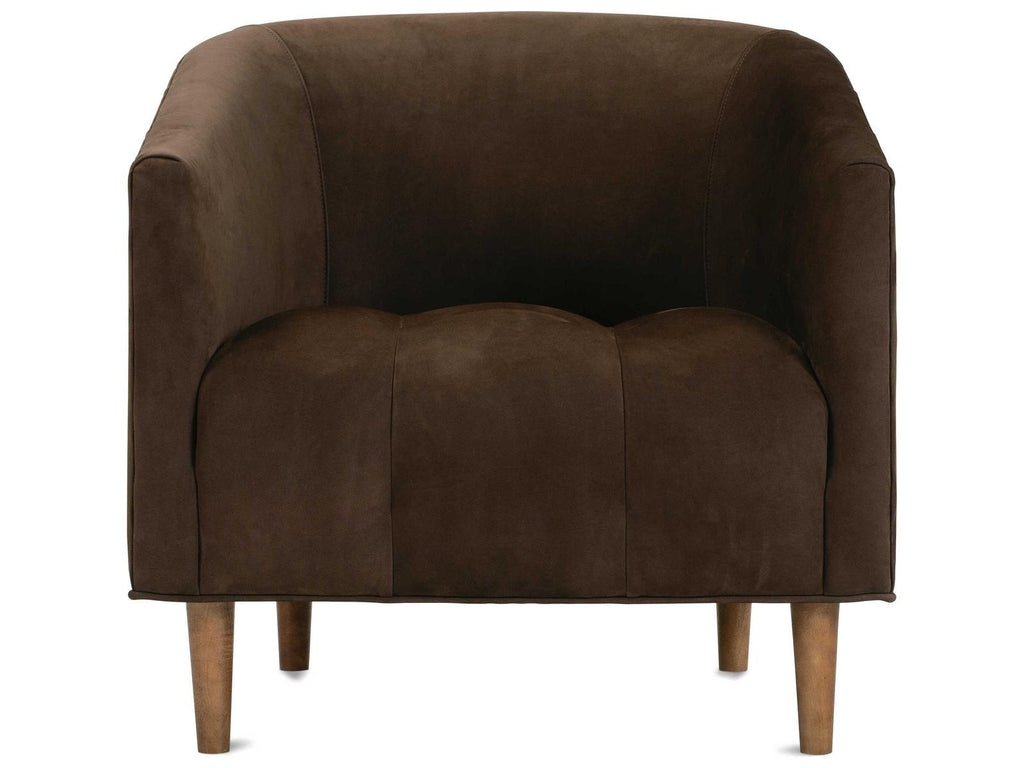 Pate Upholstered Accent Chair in Brown Fabric