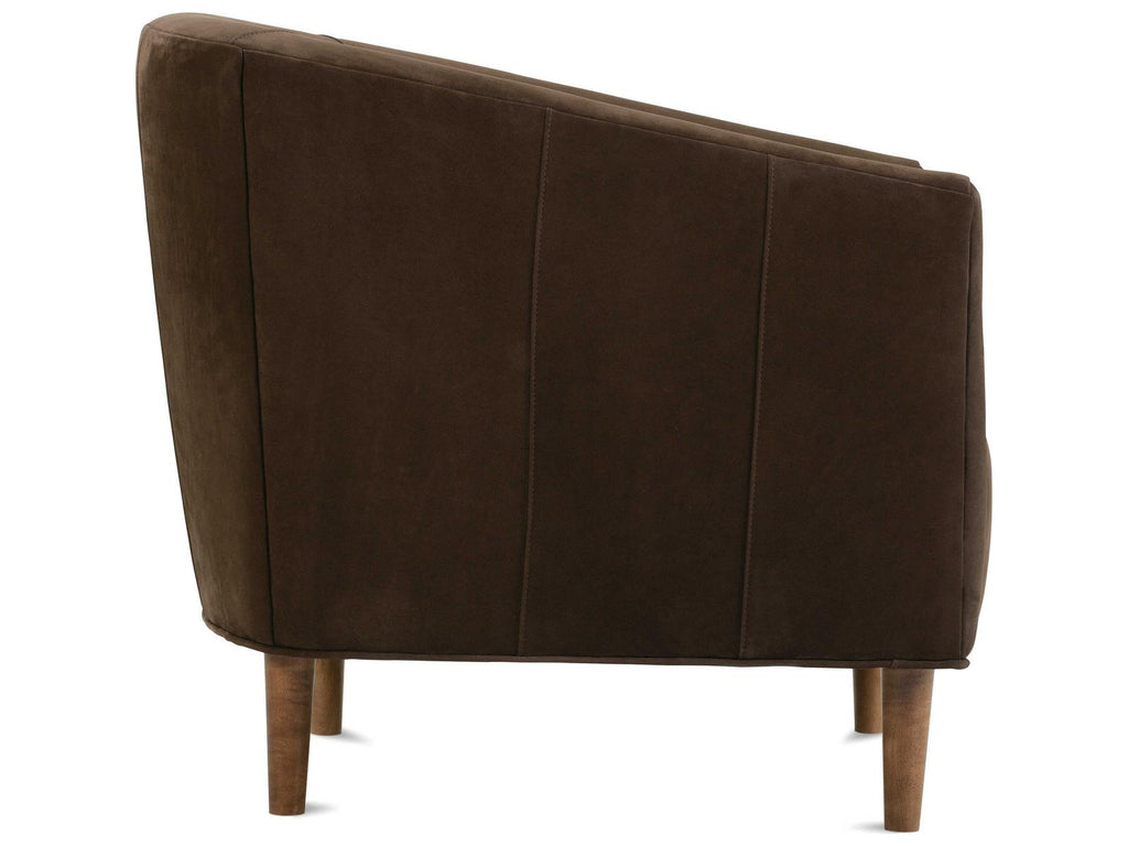 Pate Upholstered Accent Chair in Brown Fabric