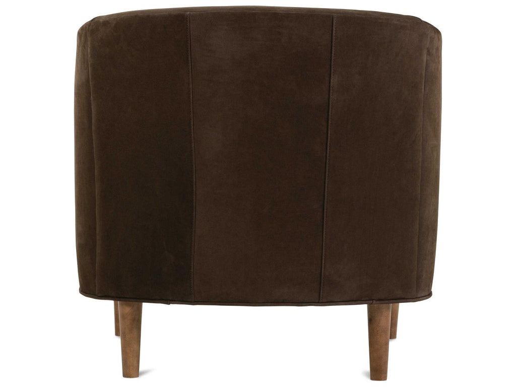 Pate Upholstered Accent Chair in Brown Fabric
