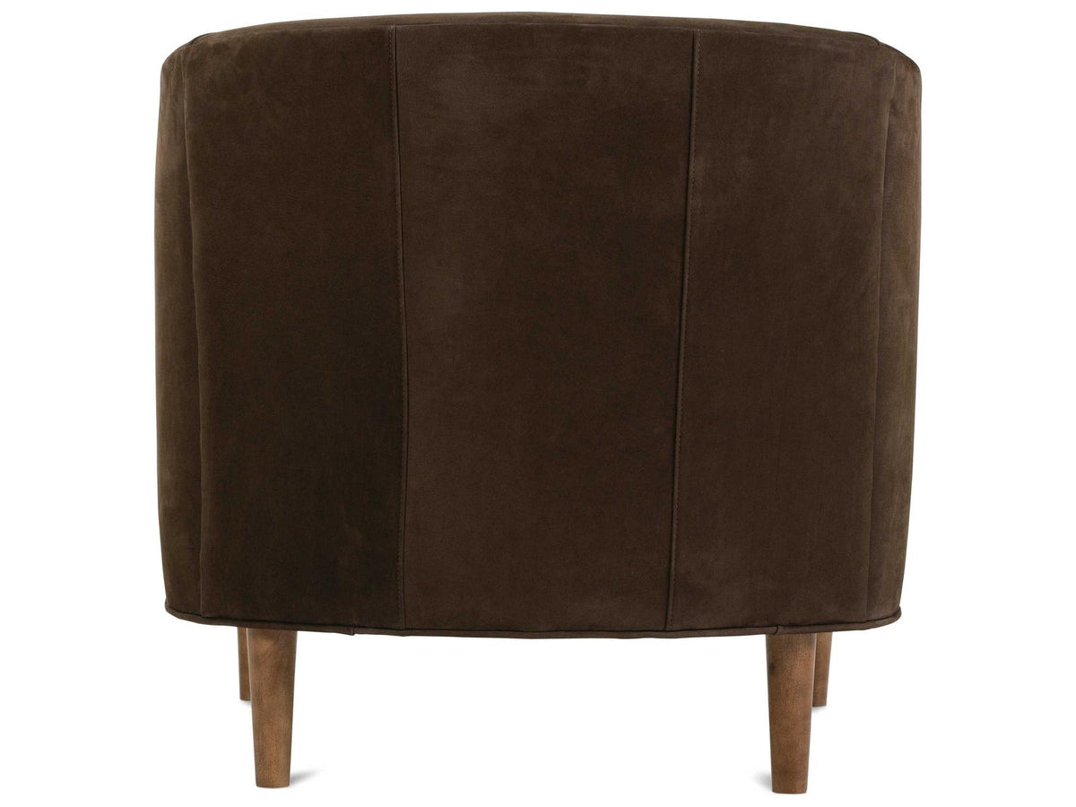 Pate Upholstered Accent Chair in Brown Fabric