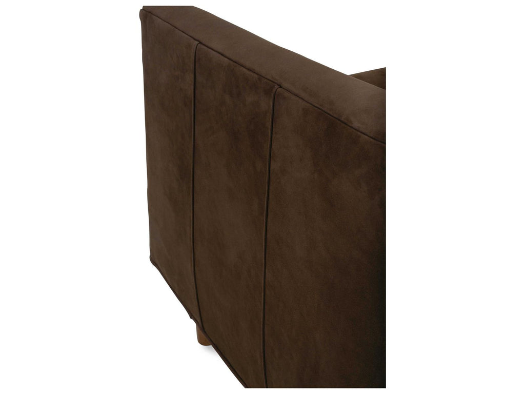 Pate Upholstered Accent Chair in Brown Fabric