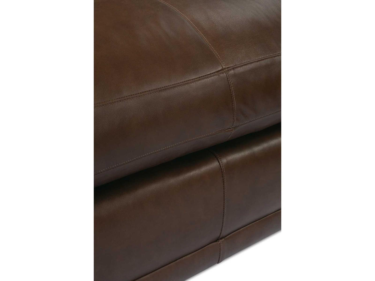 Sylvie 2-Piece Genuine Leather Sectional Sofa in Brown