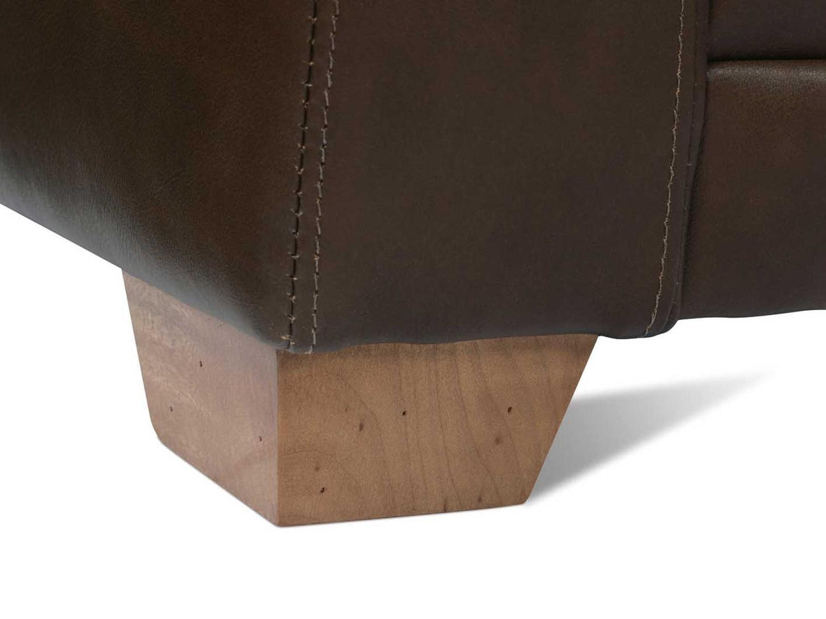 Sylvie 2-Piece Genuine Leather Sectional Sofa in Brown
