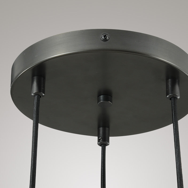Raindrop Round 3-Lights Cord Chandelier
