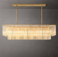Amadeo K9 Glass 
 Rectangular Chandelier 54''