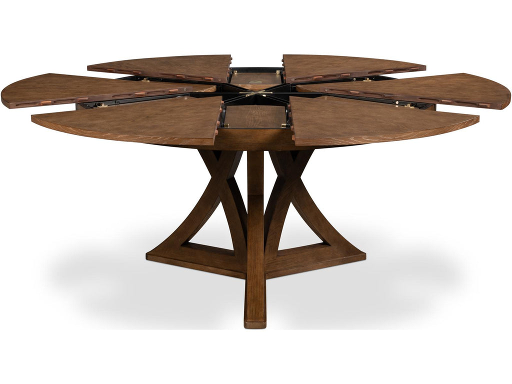 Casual Jupe Expandable Dining Table in Light Mink Oak