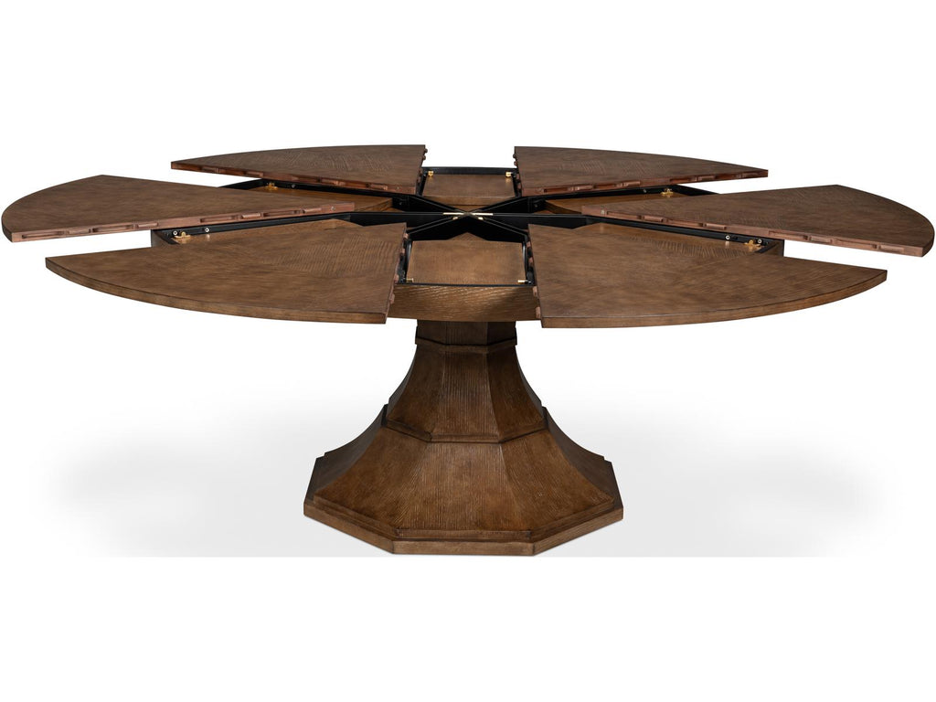 Giselle Jupe Extendable Dining Table in Light Mink Finish