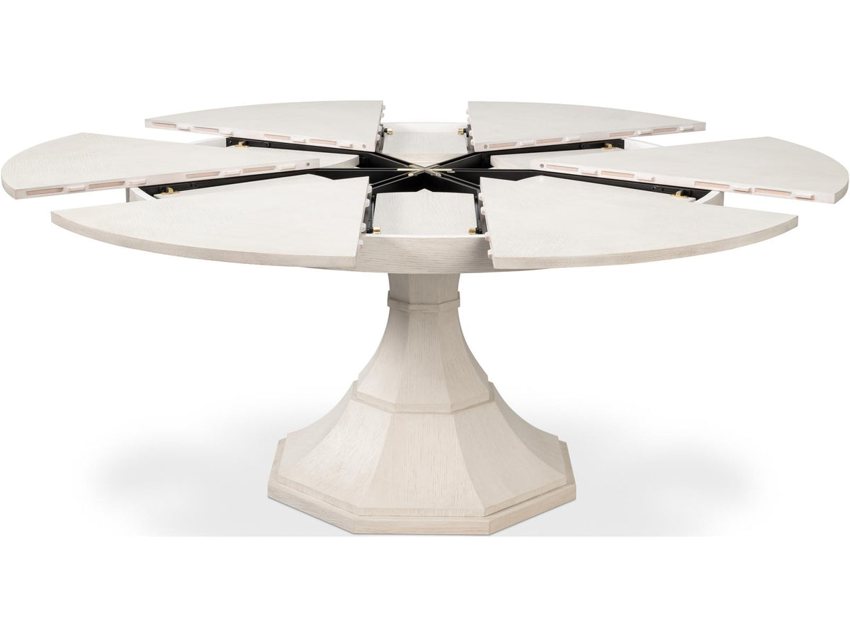 Giselle Jupe Extendable Dining Table in Working White Finish
