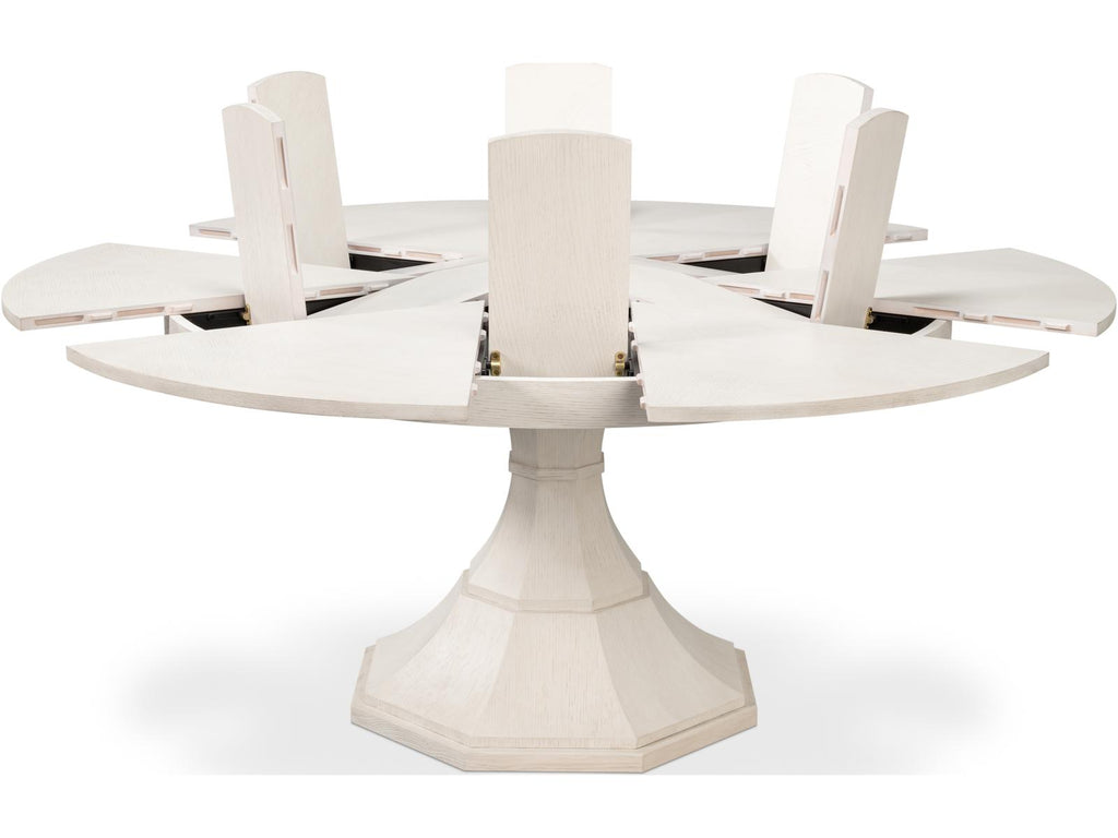 Giselle Jupe Extendable Dining Table in Working White Finish