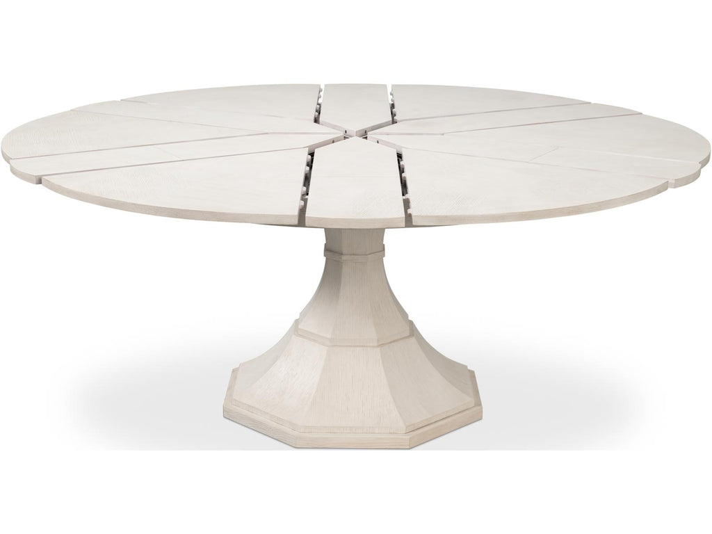 Giselle Jupe Extendable Dining Table in Working White Finish