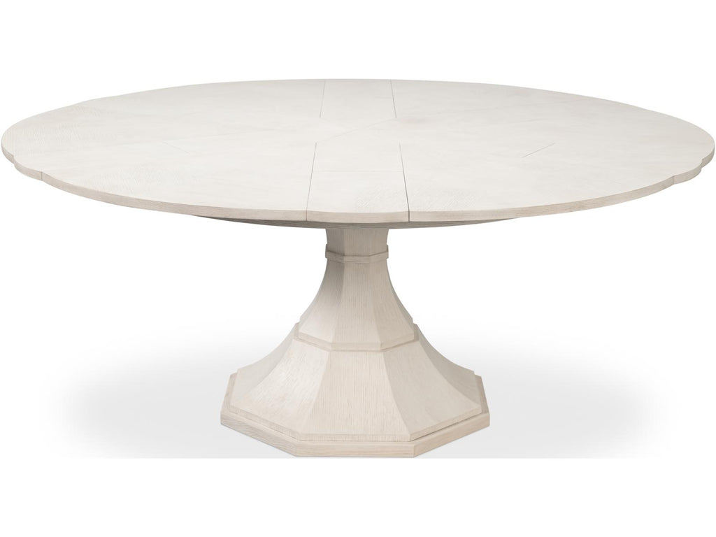 Giselle Jupe Extendable Dining Table in Working White Finish