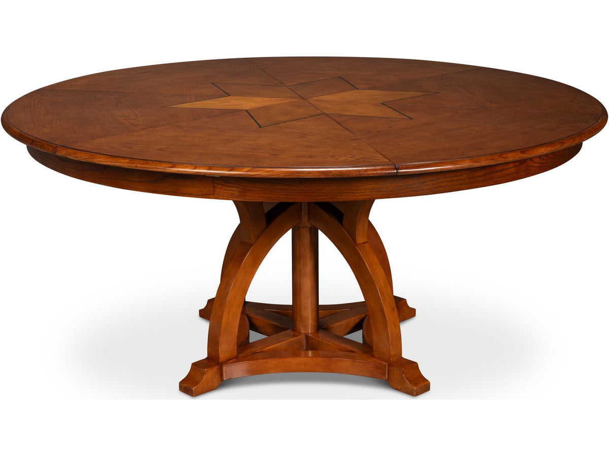 Austin Jupe Round Extendable Dining Table Walnut