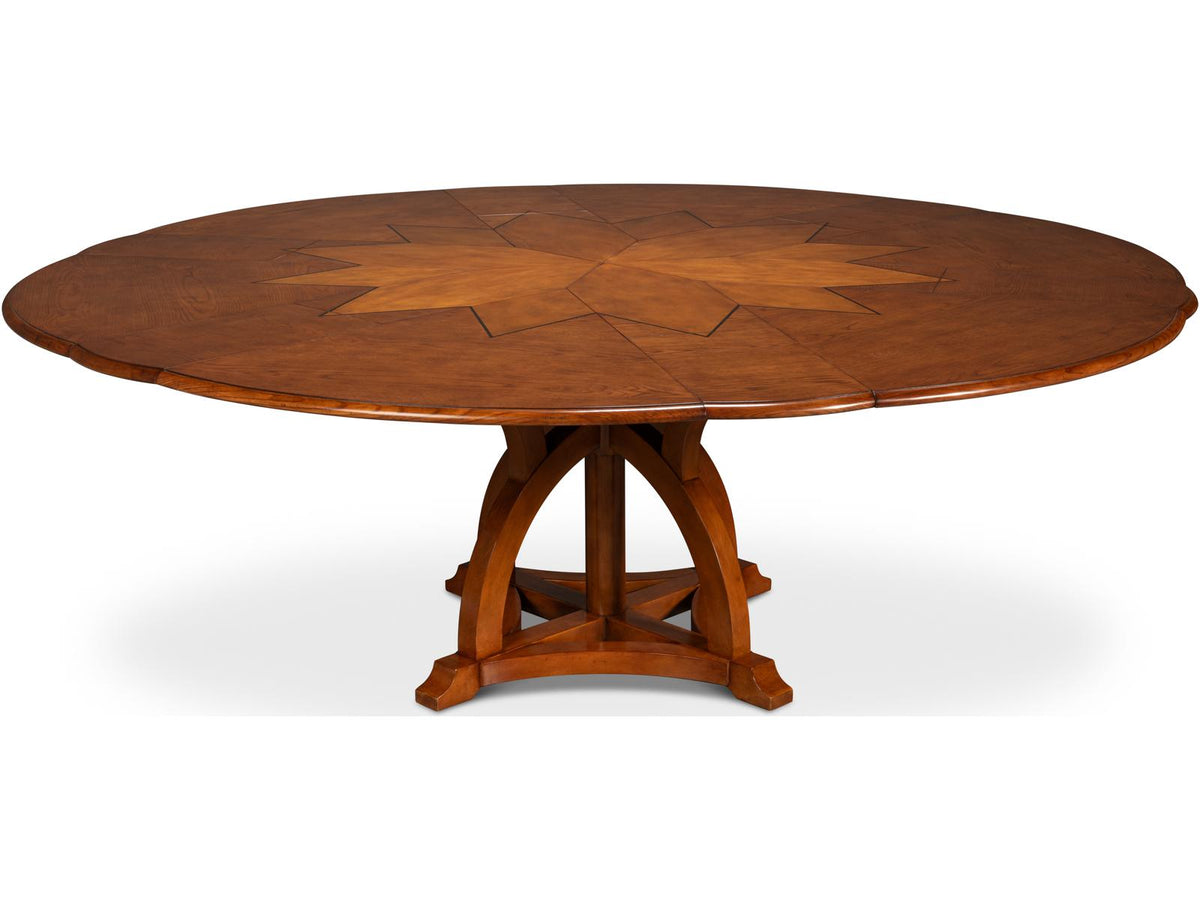 Austin Jupe Round Extendable Dining Table Walnut