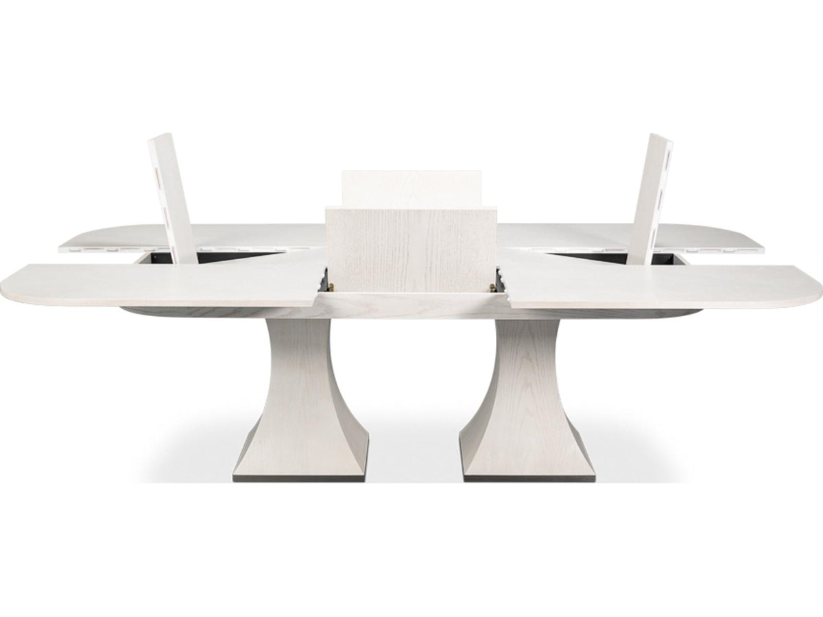 Gramercy Park Rectangular Extendable Dining Table in Working White Ash