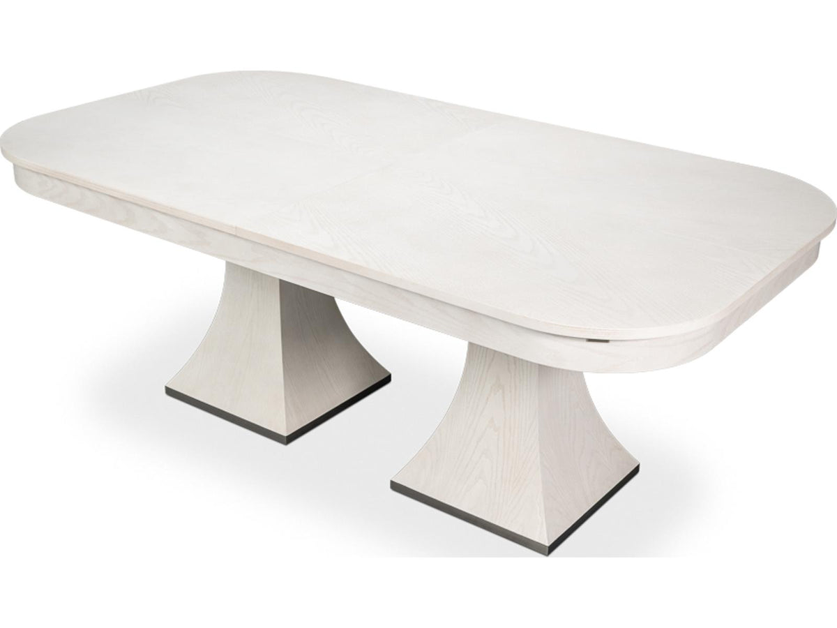 Gramercy Park Rectangular Extendable Dining Table in Working White Ash