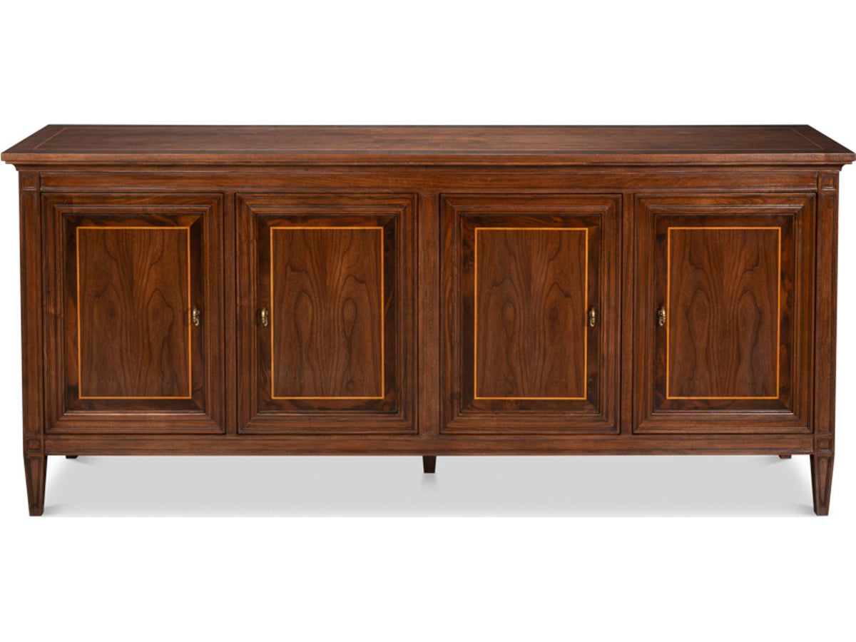 Beaufort 80-Inch Sideboard in Maple and Walnut