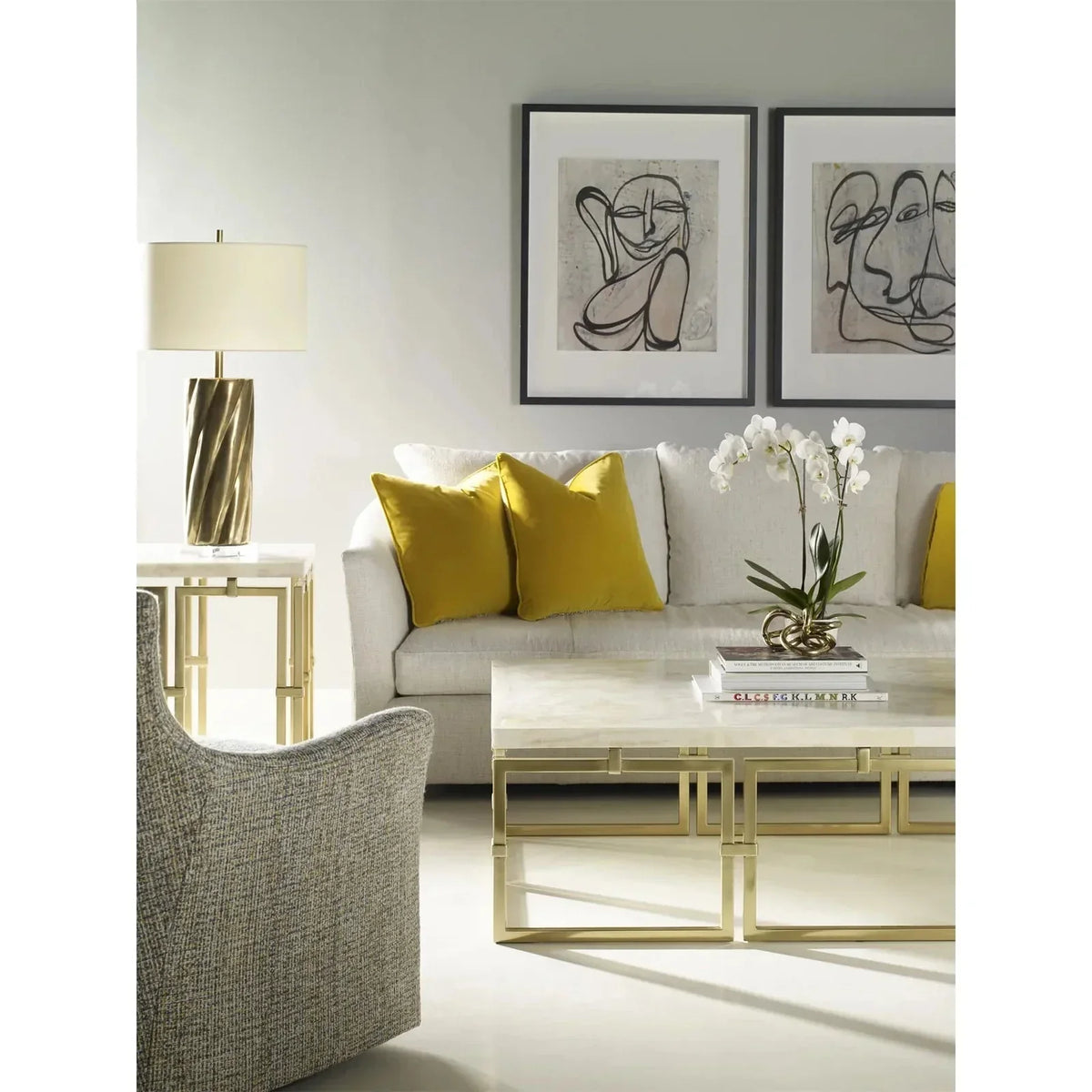 Century Furniture Grand Tour Links Lamp Table