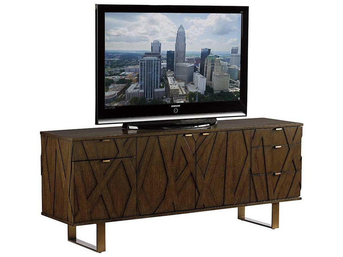 Cross Effect Ellison 74-Inch Media Console in Mocha Oak