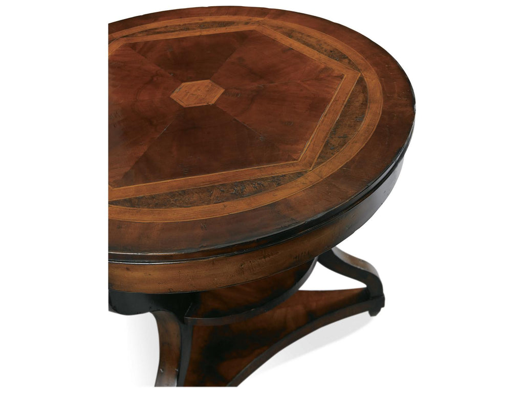 Masterpiece Estate Round End Table in Antique Mahogany