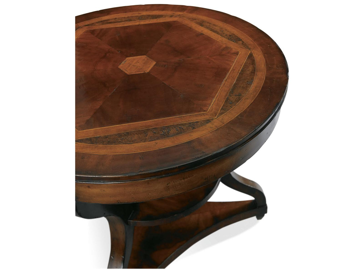 Masterpiece Estate Round End Table in Antique Mahogany