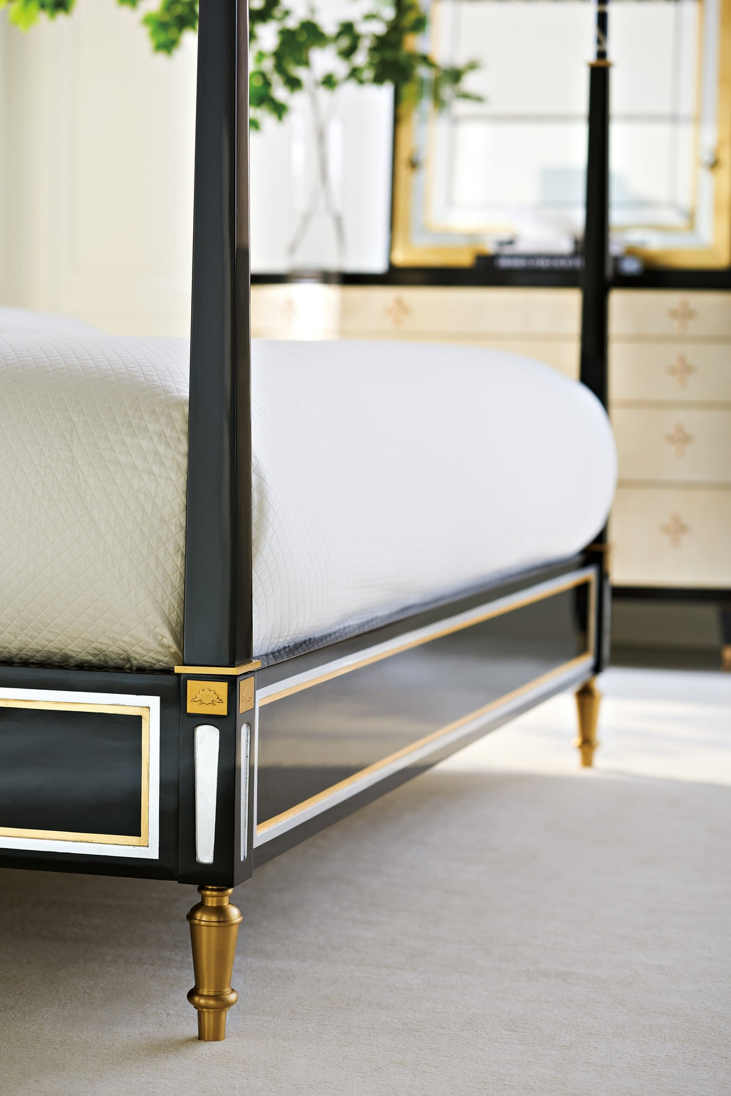 Caracole Promethean Couturier Canopy King Bed Clearance