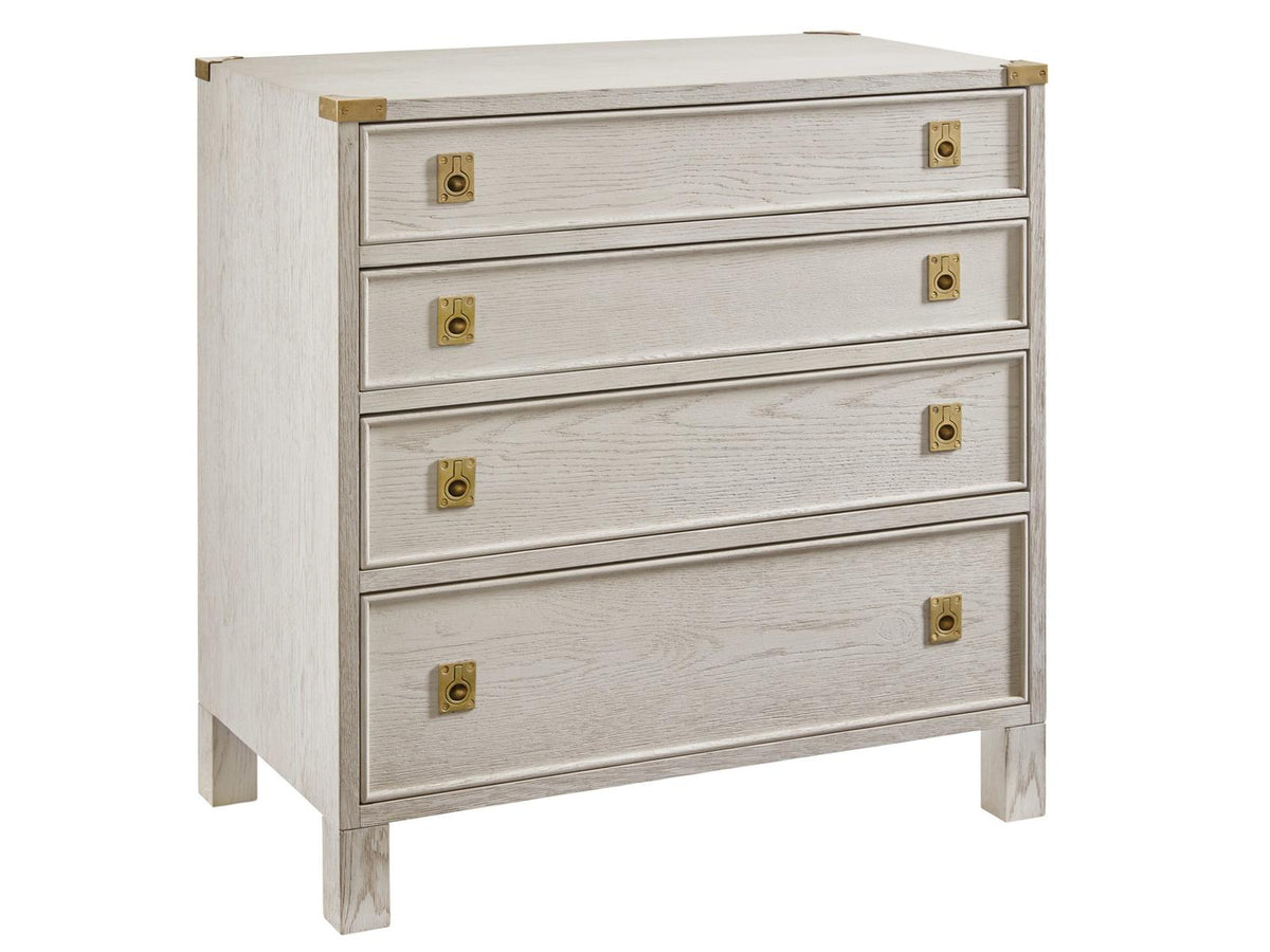 Windward 3-Drawer Nightstand with Antique Brass Hardware