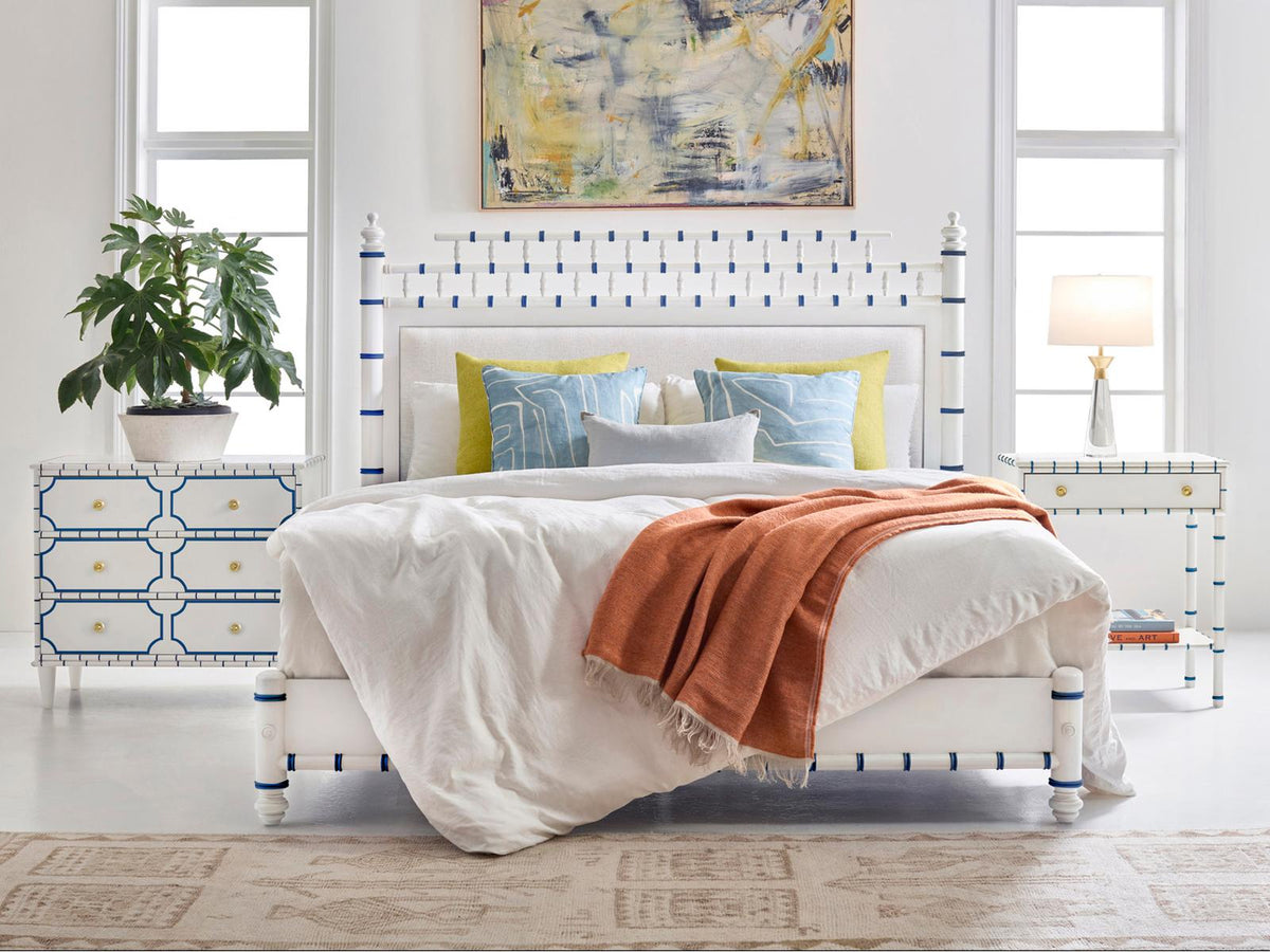 Greenwich Queen Upholstered Bed in White