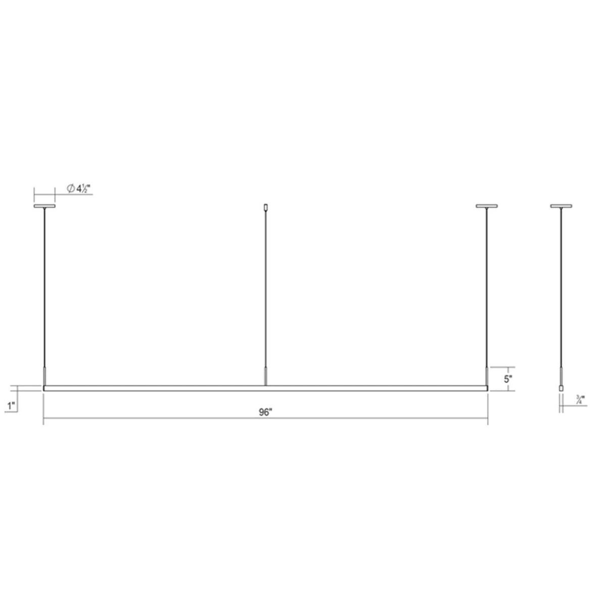 Sonneman Robert Sonneman Thin Line 96 Inch Led Large Pendant Cp368018