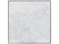Selah Square Coffee Table in White Carrara Marble and Black Steel