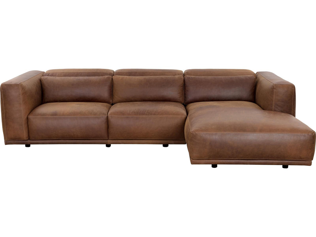 Beau Leather Sectional Sofa