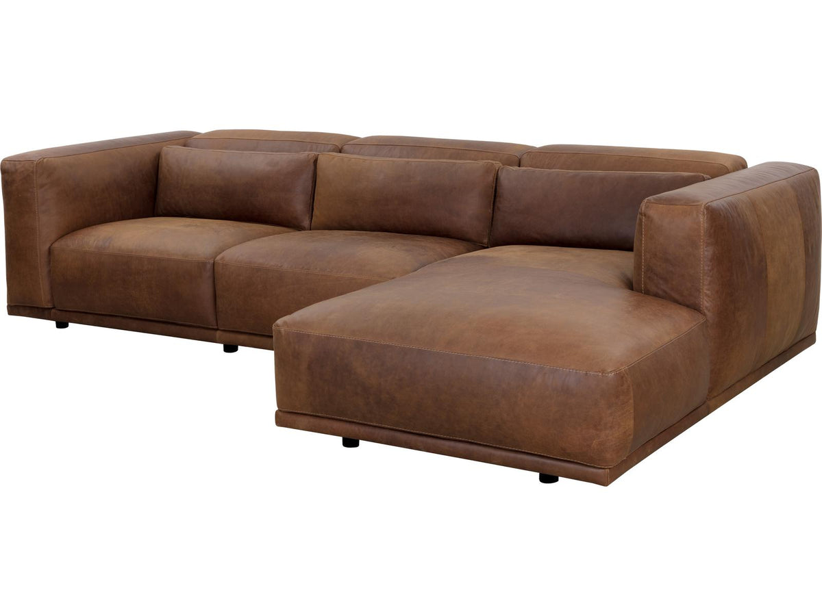 Beau Leather Sectional Sofa