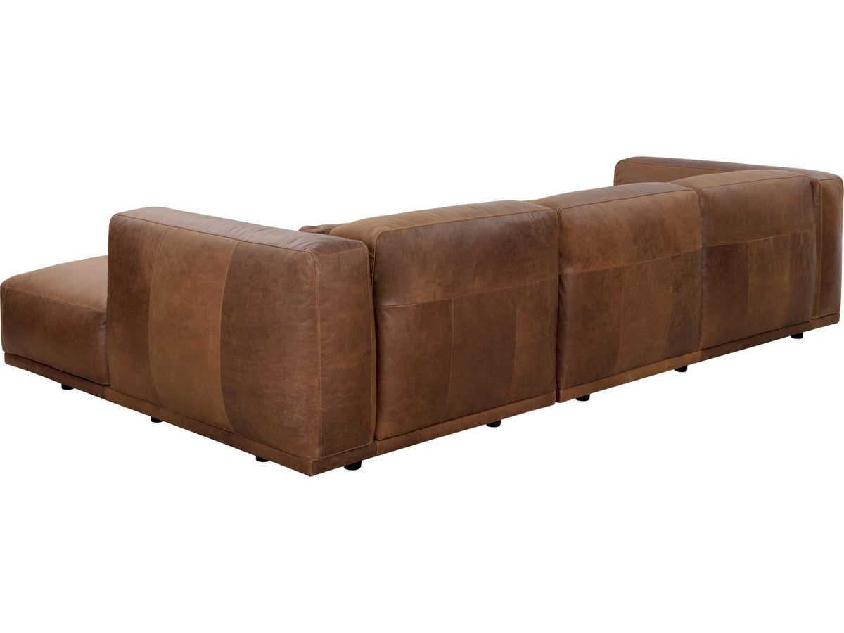 Beau Leather Sectional Sofa
