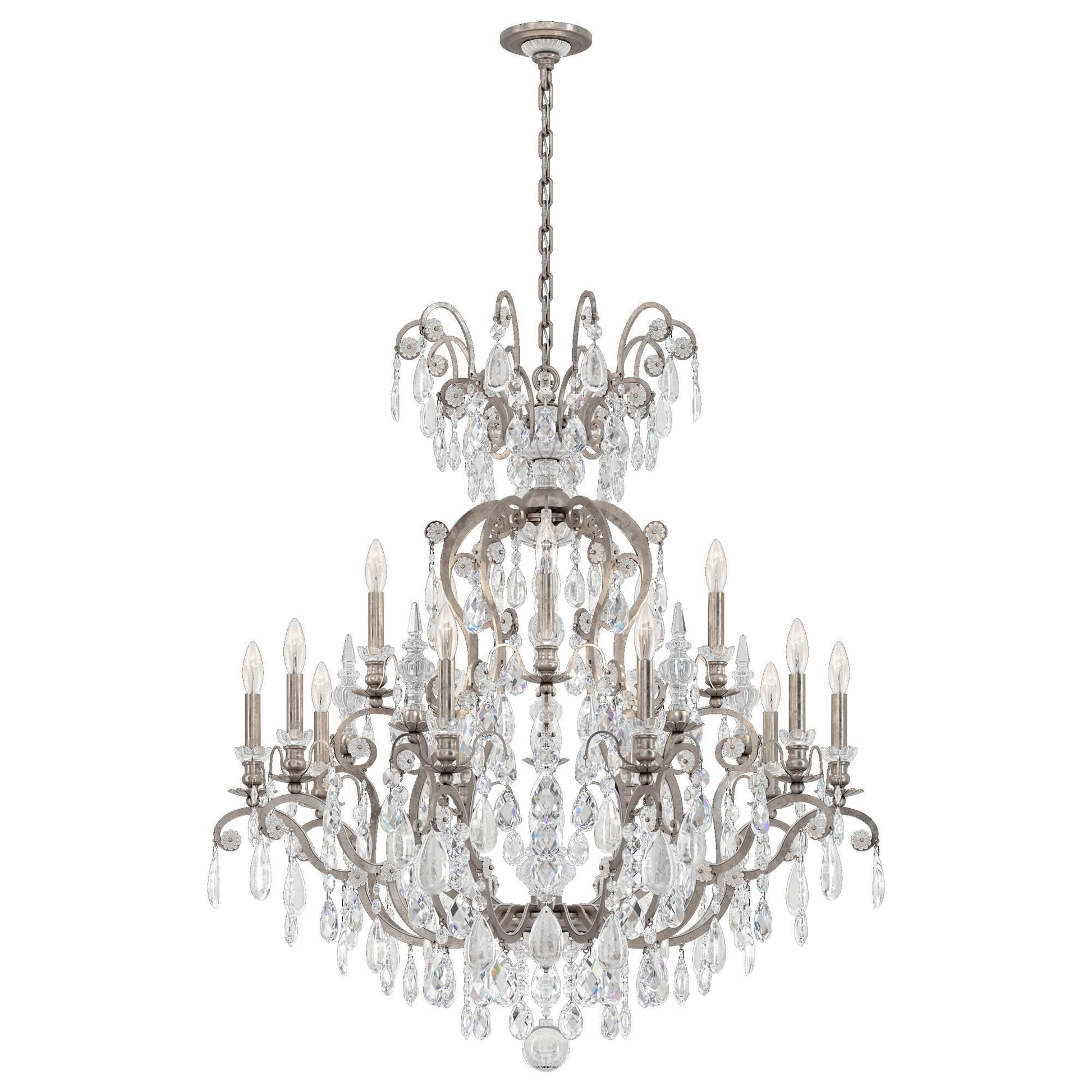 Schonbek Renaissance Rock Crystal 38 Inch 15 Light Chandelier Cp724041