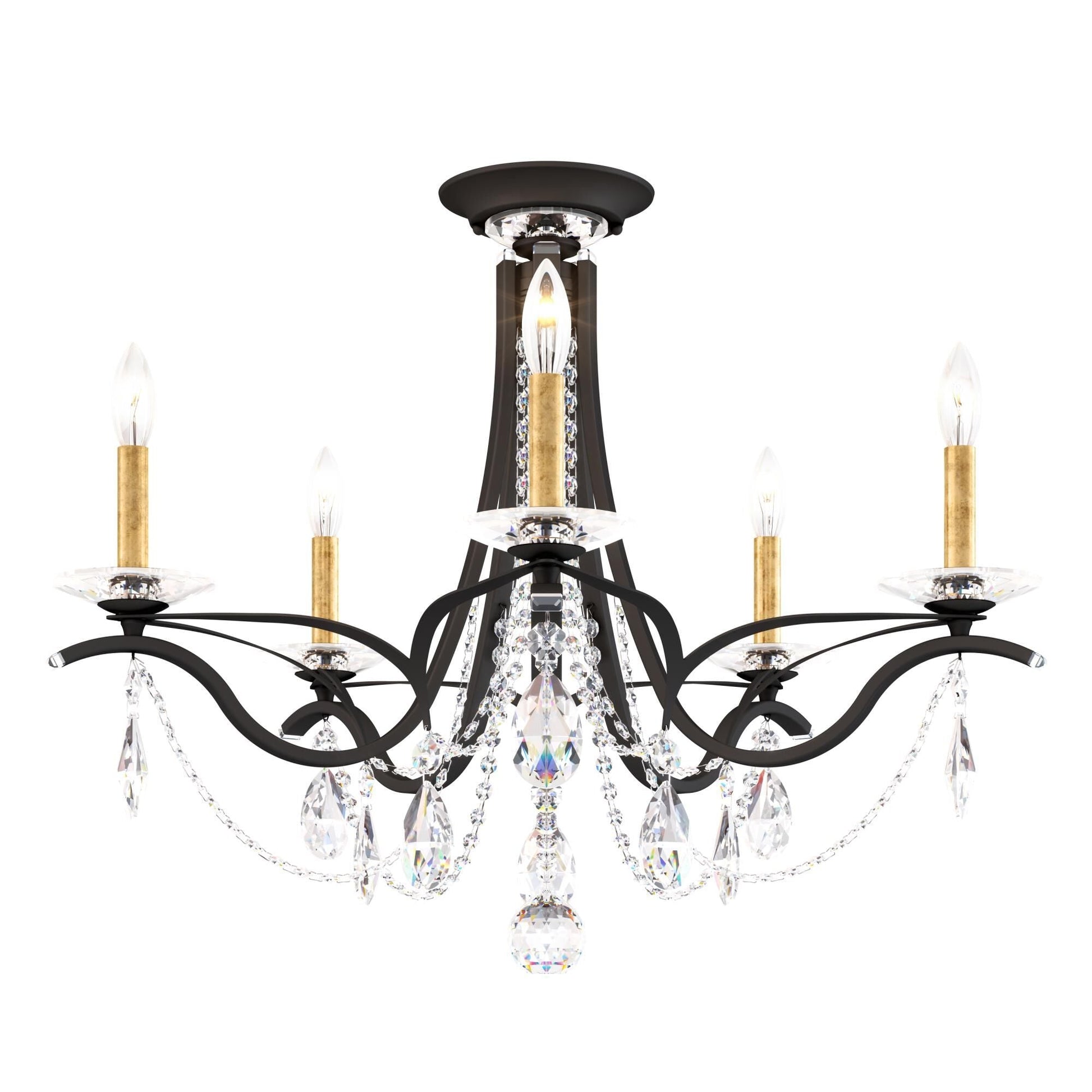 Schonbek Vesca 29 Inch 5 Light Semi Flush Mount Cp730384