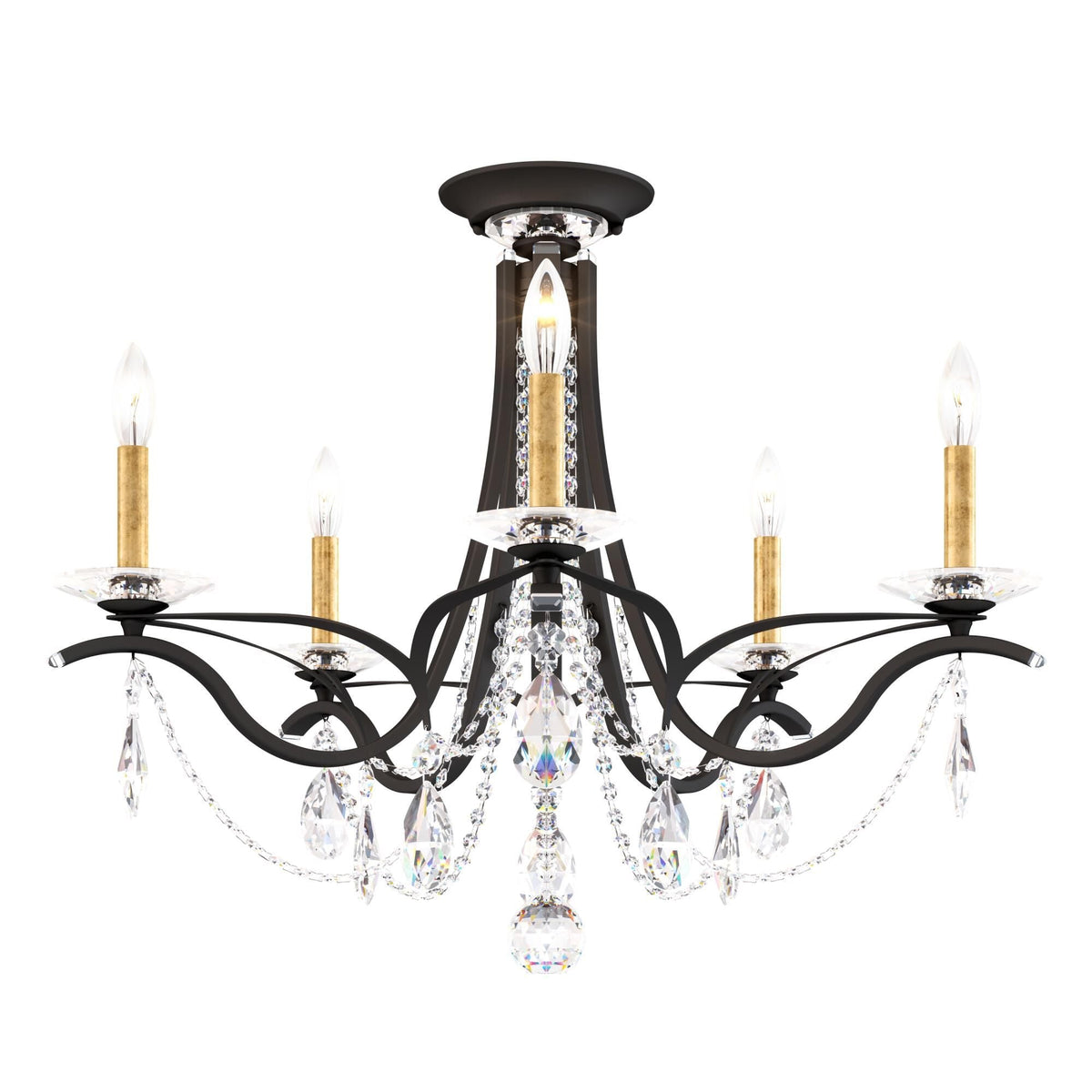 Schonbek Vesca 29 Inch 5 Light Semi Flush Mount Cp730384