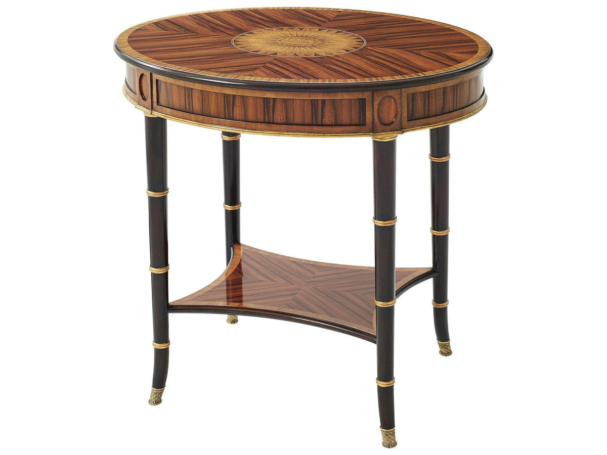 English Cabinet Maker Edgeworth Oval Accent Table with Hidden Storage