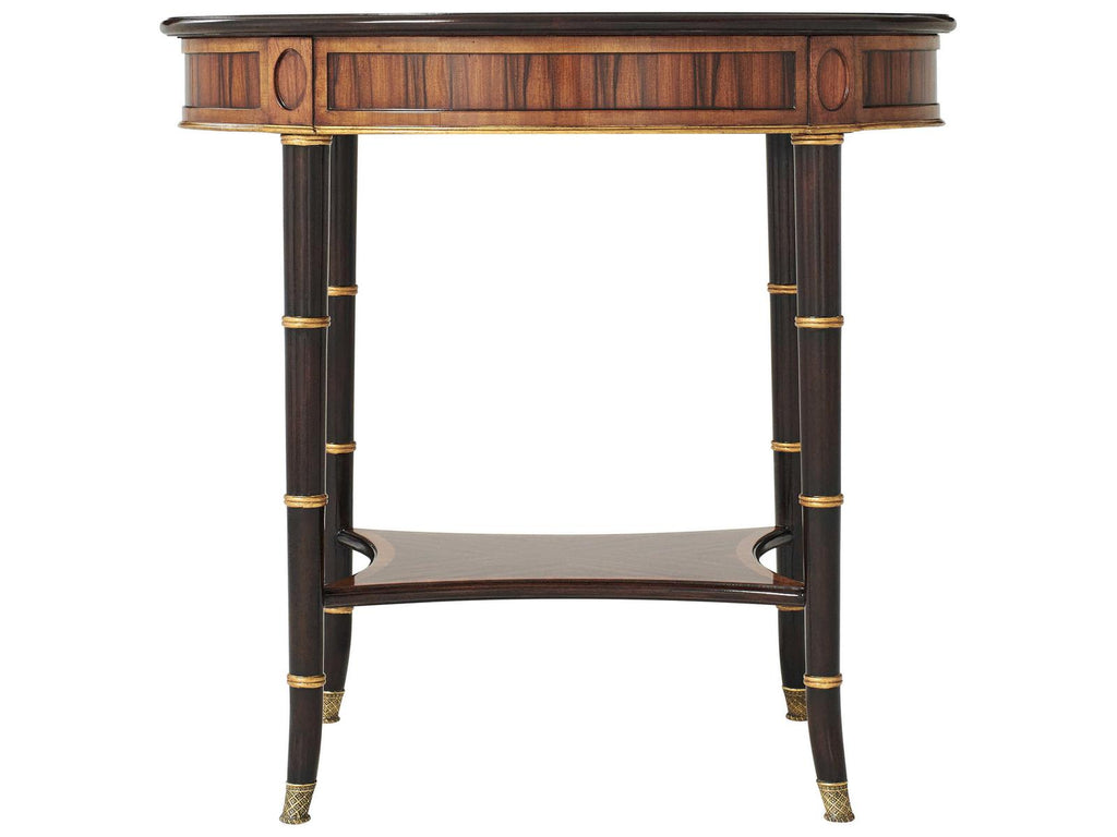 English Cabinet Maker Edgeworth Oval Accent Table with Hidden Storage