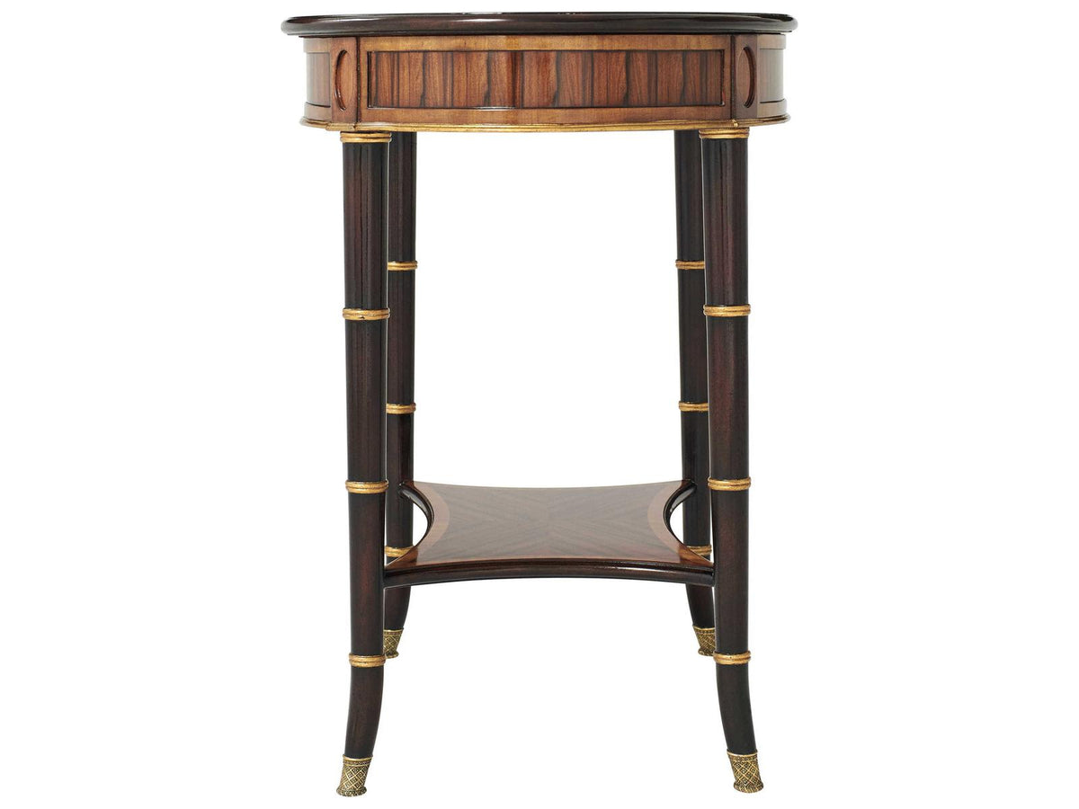 English Cabinet Maker Edgeworth Oval Accent Table with Hidden Storage