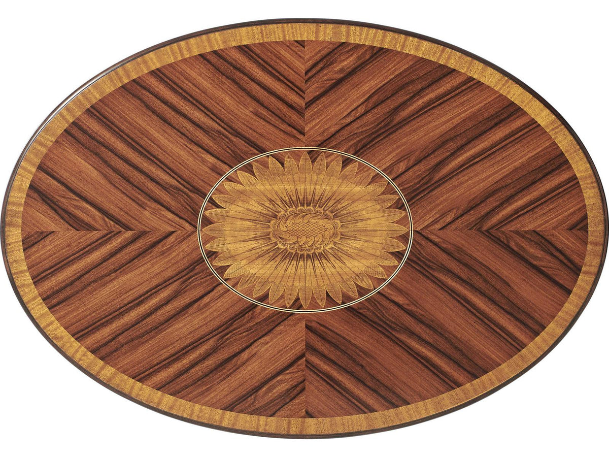 English Cabinet Maker Edgeworth Oval Accent Table with Hidden Storage