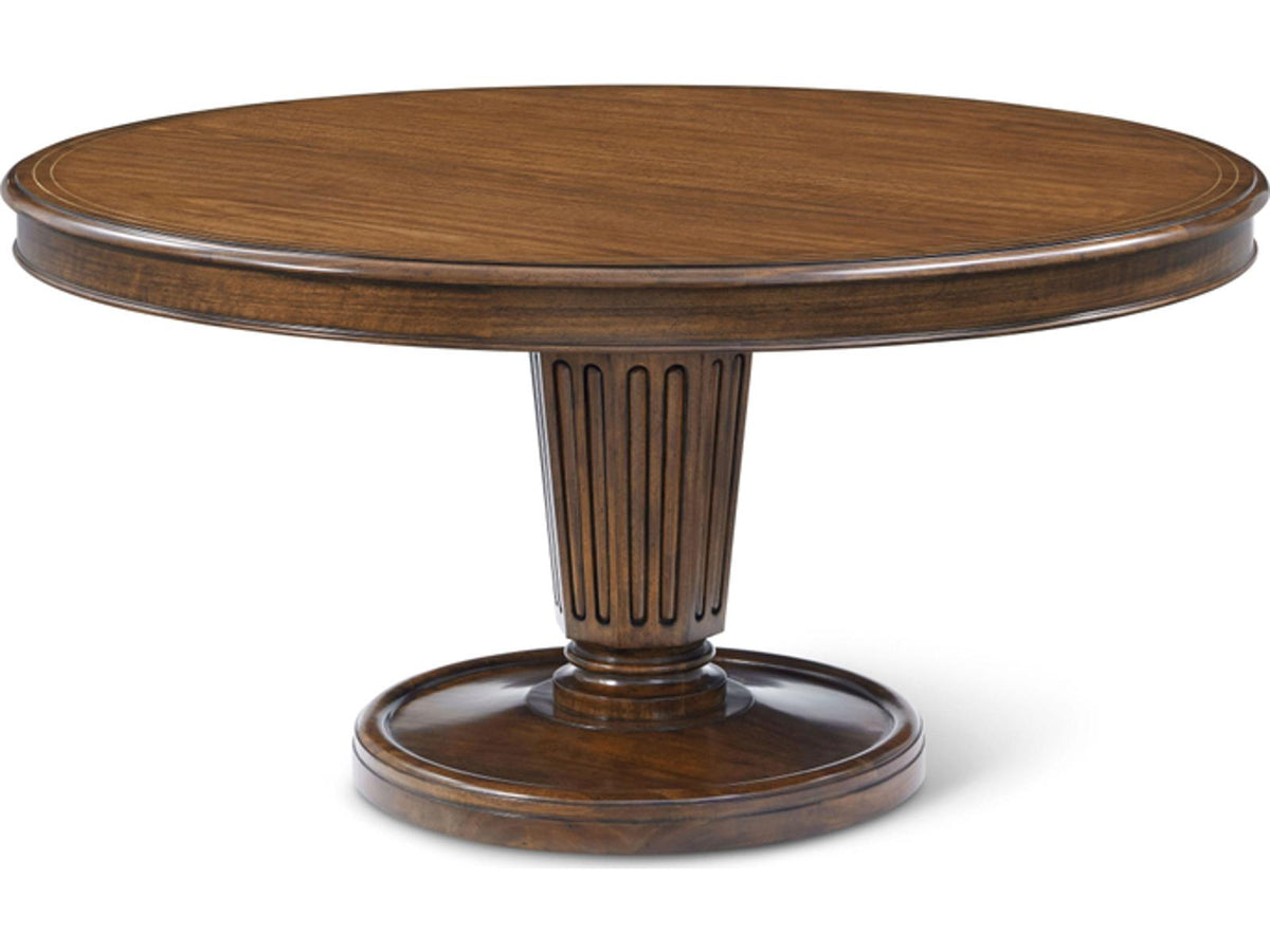 Haddon 60-Inch Round Dining Table in Heirloom Walnut