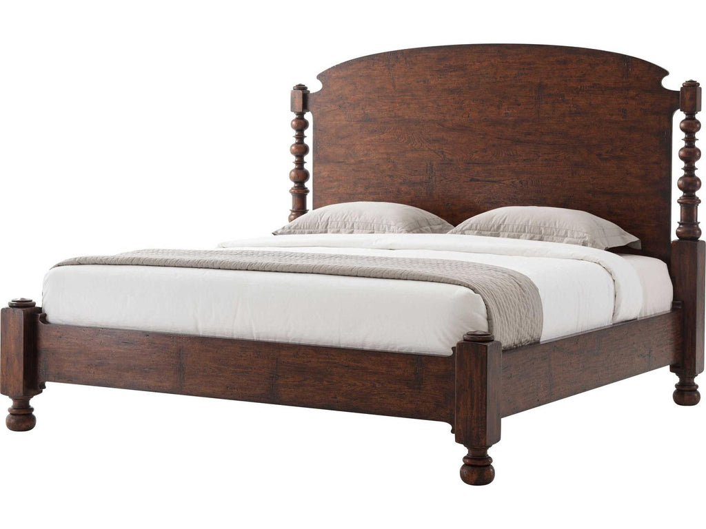 Naseby Althorp Victory Oak King Tester Bed with Arched Headboard