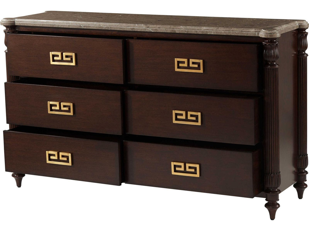 Alexa Hampton Duane Marble Commode with Gray Marble Top