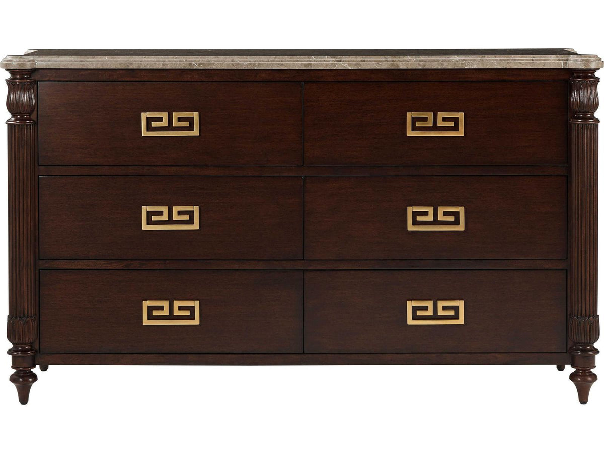 Alexa Hampton Duane Marble Commode with Gray Marble Top