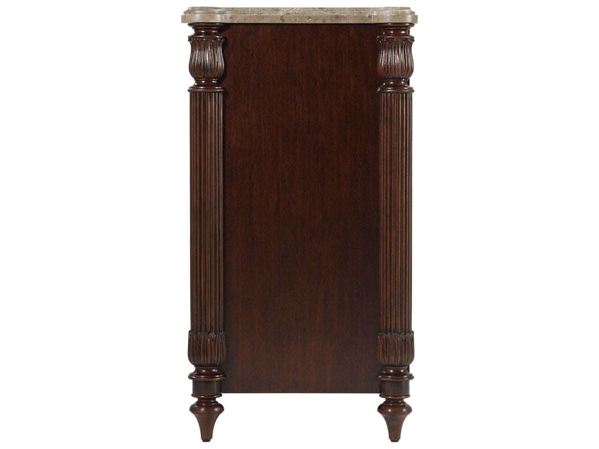 Alexa Hampton Duane Marble Commode with Gray Marble Top